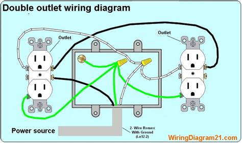 add junction box to split power to two receptacles|connecting electrical outlets between runs.